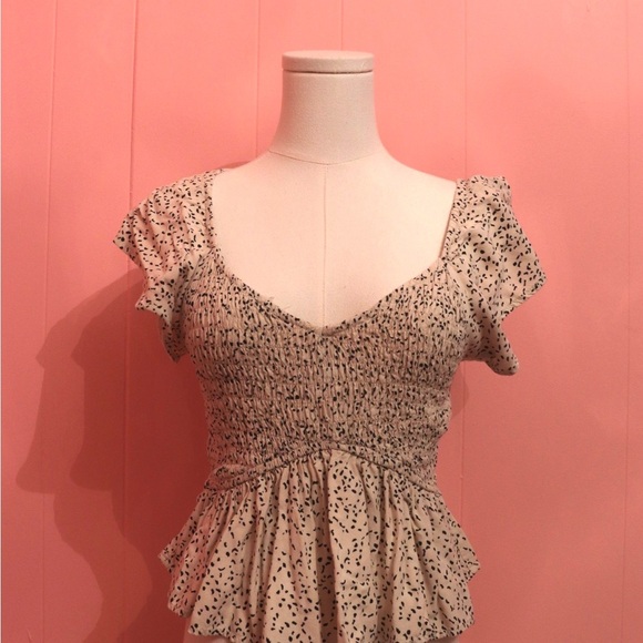 BOGO Japna Polka Dot Ruffle Sleeve Top - Picture 2 of 4